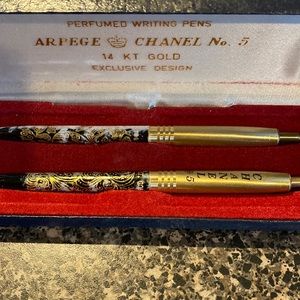 Antique Chanel #5 & Arpege perfumed writing pens